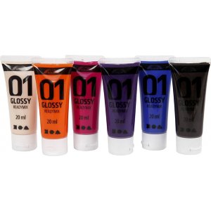 Peinture scolaire - Acrylique - couleurs complémentaires - brillante - 6 x 20 ml Peinture scolaire - Acrylique - couleurs complémentaires - brillante - 6 x 20 ml