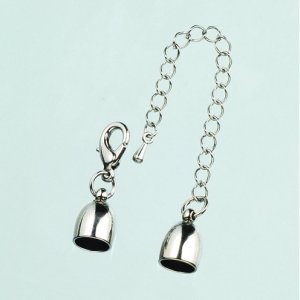 Embout ø 8 mm - paquet de 10 - onyx avec chaîne Embout ø 8 mm - paquet de 10 - onyx avec chaîne