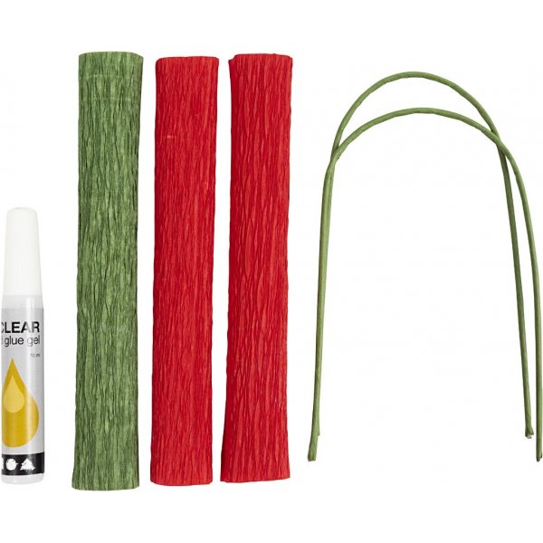 Mini Kit DIY Papier Crpe - Roses