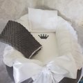 Image client Minky - Pois gris foncé