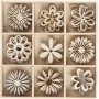 Dcorations en bois - Fleurs - 45 pcs