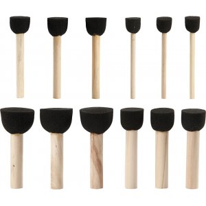 Pinceaux pour pochoirs en mousse - 12 pcs Pinceaux pour pochoirs en mousse - 12 pcs