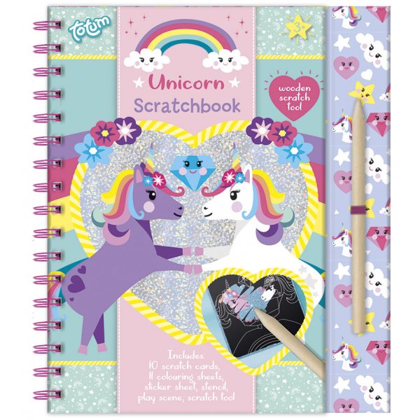 Livre puzzle Cartes  gratter - Licornes