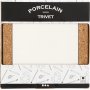 Sous-verres avec cadres en lige - blanc - 2 pcs