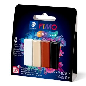 Pâte à modeler FIMO professionnelle aux couleurs naturelles, durcissant au four, 100 g - 4 couleurs Pâte à modeler FIMO professionnelle aux couleurs naturelles, durcissant au four, 100 g - 4 couleurs