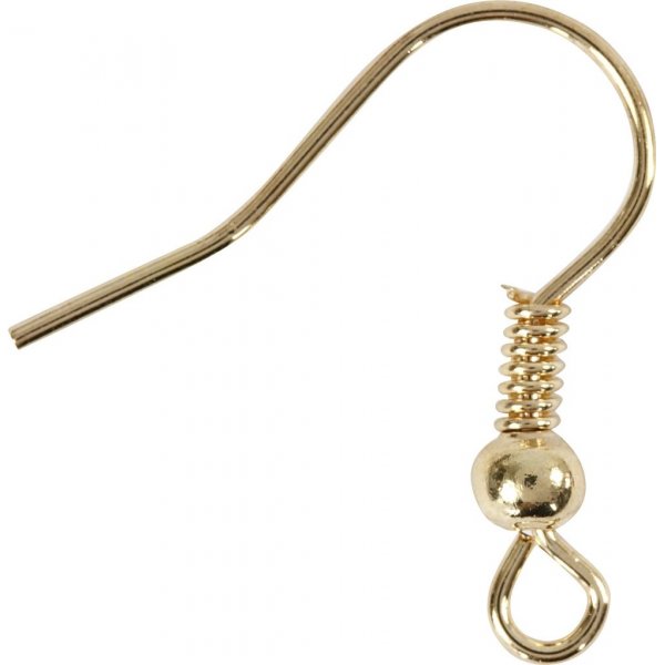 Crochets d'oreilles franais - plaqu or - 10 pcs