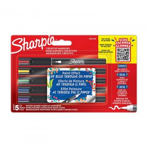 Sharpie AcryliqueCreative Marker Brush - 5-pack - Couleurs non triées Sharpie AcryliqueCreative Marker Brush - 5-pack - Couleurs non triées