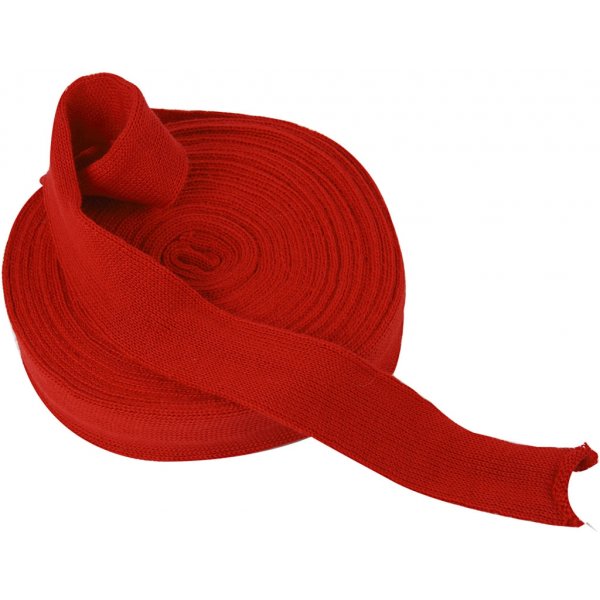 Tissu tricot tubulaire - L40 mm - Rouge Nol - 10 m