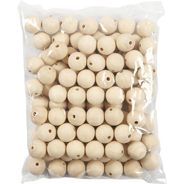Perles en bois - 25 mm - 100 pcs Perles en bois - 25 mm - 100 pcs