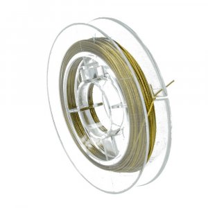 Fil à bijoux 0,38 mm - doré 10 m gaine nylon Fil à bijoux 0,38 mm - doré 10 m gaine nylon