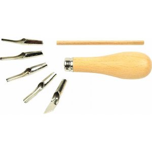 Outils pour l'impression sur linoléum - 5 feuilles Outils pour l'impression sur linoléum - 5 feuilles