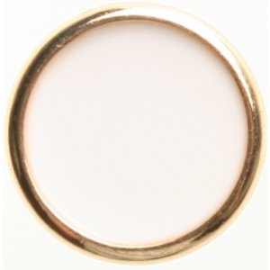 Bouton Rond 1 trou 11 mm 5pcs - Nacre avec anneau doré Bouton Rond 1 trou 11 mm 5pcs - Nacre avec anneau doré