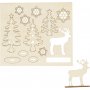 Figurines en bois  faire soi-mme - fort avec cerf