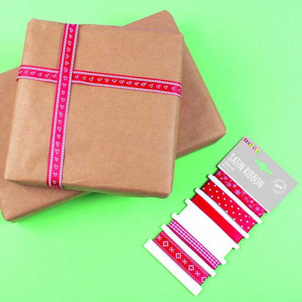 M�lange de rubans de satin - 6 pcs