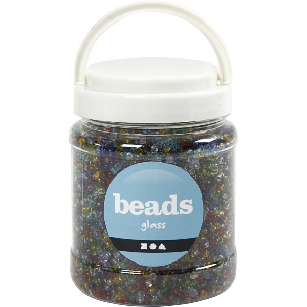 Perles Rocaille - Transparent brillant - 1000 g