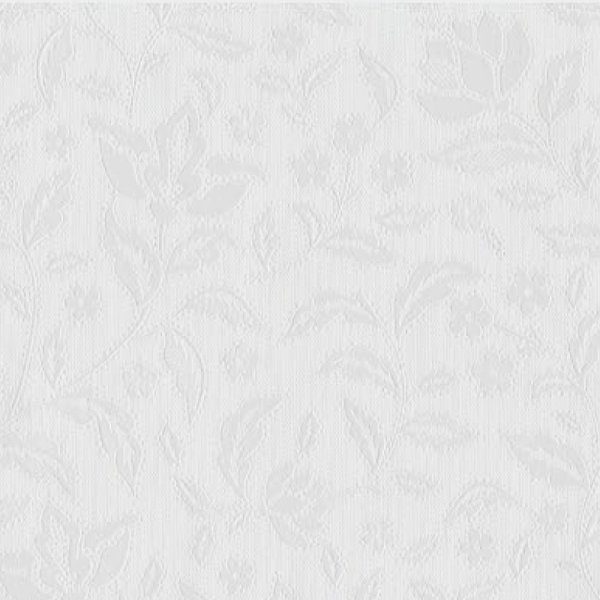 Toile cire Fleur blanche fond blanc