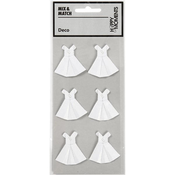 Autocollants - blanc - robe - 6 pcs Autocollants - blanc - robe - 6 pcs