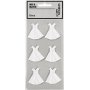 Autocollants - blanc - robe - 6 pcs