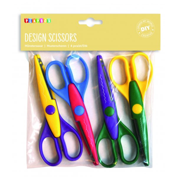 Ciseaux � motifs 4 pcs
