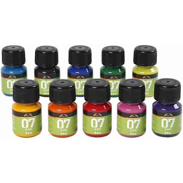 Verre A-Color - couleurs mlanges - 10 x 30 ml