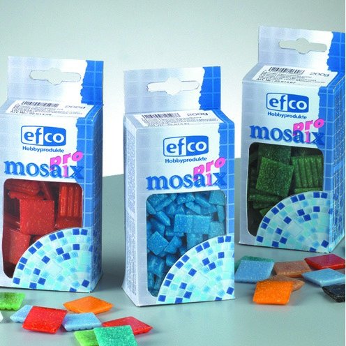 MosaixPro - mosaque de verre 10 x 10 mm - rouge-mix 200 g ~ 302 pcs.