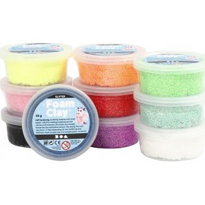 Foam Clay® - couleurs mélangées - paillettes - 10 x 35 g Foam Clay® - couleurs mélangées - paillettes - 10 x 35 g