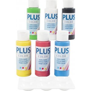 Peinture Plus Color Hobby - couleurs primaires - 6 x 60 ml Peinture Plus Color Hobby - couleurs primaires - 6 x 60 ml
