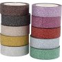 Ruban paillet/ruban washi - couleurs mlanges - 10 x 6 m