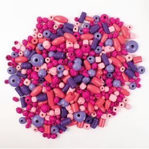 Mélange de perles en bois cerise Mélange de perles en bois cerise