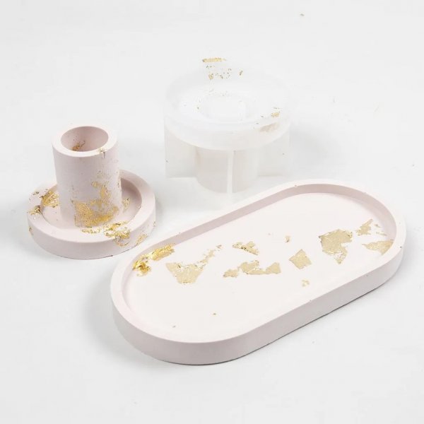 Start DIY Kit Moulage en rsine, Bougeoirs et plateaux