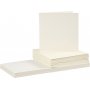 Cartes et enveloppes - blanc cass 16 x 16 cm - 50 sets