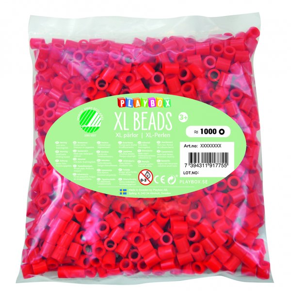 Perles de pipe XL 1000 pcs rouge Perles de pipe XL 1000 pcs rouge