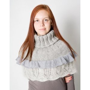 Patron tricot - Poncho avec volant et bord dentelle Patron tricot - Poncho avec volant et bord dentelle