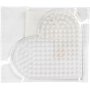 Assiettes en perles - transparentes - forme coeur