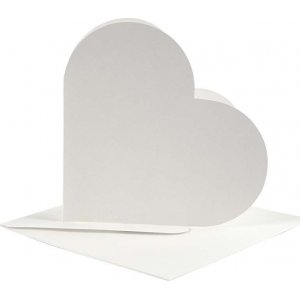 Cartes coeur - blanc cassé - 10 sets Cartes coeur - blanc cassé - 10 sets