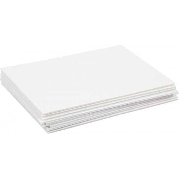 Carton mousse - blanc - A4 - 10 feuilles