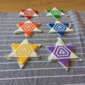 Image client Assiette perle Nabbi 9 cm - blanc 2 pcs. mélange étoile / hexagonal