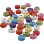 Perles lettres rondes - couleurs mlanges - 25 g
