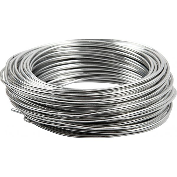 Fil d'aluminium - Ø3 mm - argent - 29 m Fil d'aluminium - Ø3 mm - argent - 29 m