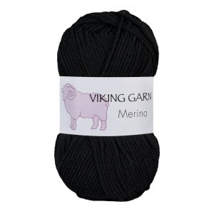 Fil Viking Mérinos 50g - Noir (803) Fil Viking Mérinos 50g - Noir (803)