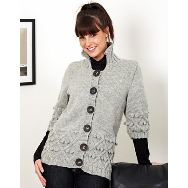 Patron tricot - Cardigan manches courtes