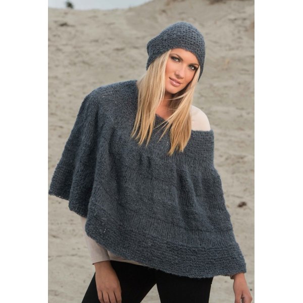 Patron tricot - Poncho et bonnet (1308-4)