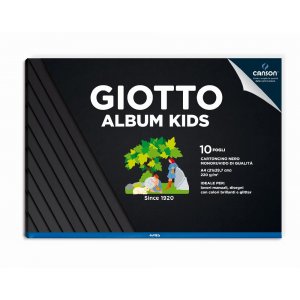 Carnet à dessin Giotto Noir 10 pages 220g - A4 Carnet à dessin Giotto Noir 10 pages 220g - A4
