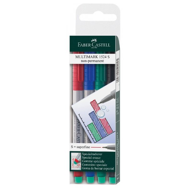 Marqueur non permanent Multimarker S - 4 couleurs