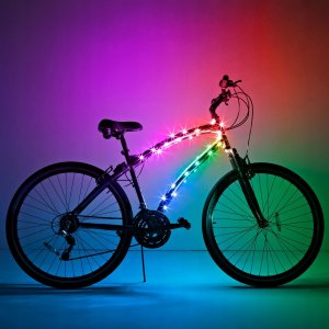 Cadre d'�clairage LED pour v�lo 2 m RGB - aliment� par batterie