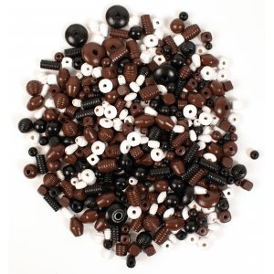 Mélange de perles de bois marron Mélange de perles de bois marron