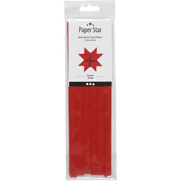Bandes toiles - rouge - 4,5 cm - 100 bandes