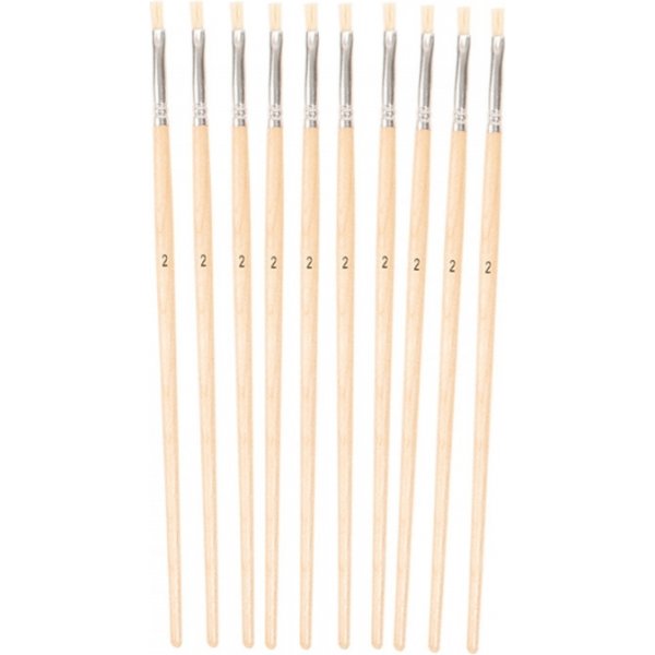 Brosse  poils no. 2  10 pices