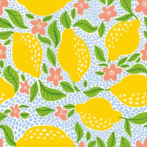 Jersey à motifs 145 cm - Journée danse des citrons Jersey à motifs 145 cm - Journée danse des citrons