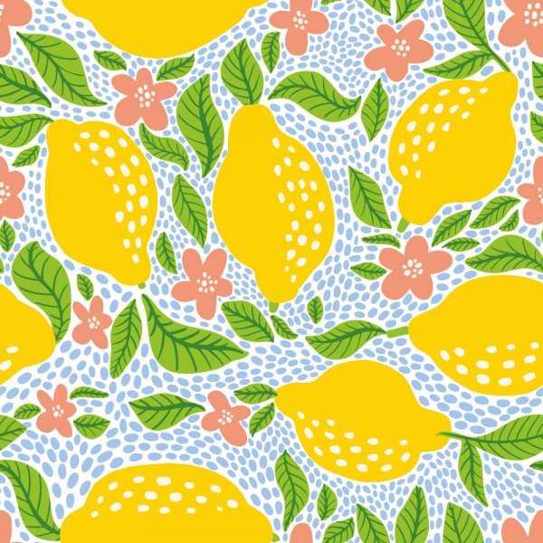 Jersey  motifs 145 cm - Journe danse des citrons